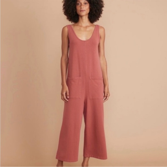 Marine Layer Pants - Marine Layer Offline Jumpsuit in Rosewood Size Small